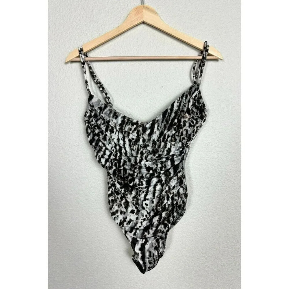 Magicsuit One Piece Swimsuit Size 12 Animal Print Abstract Colorful